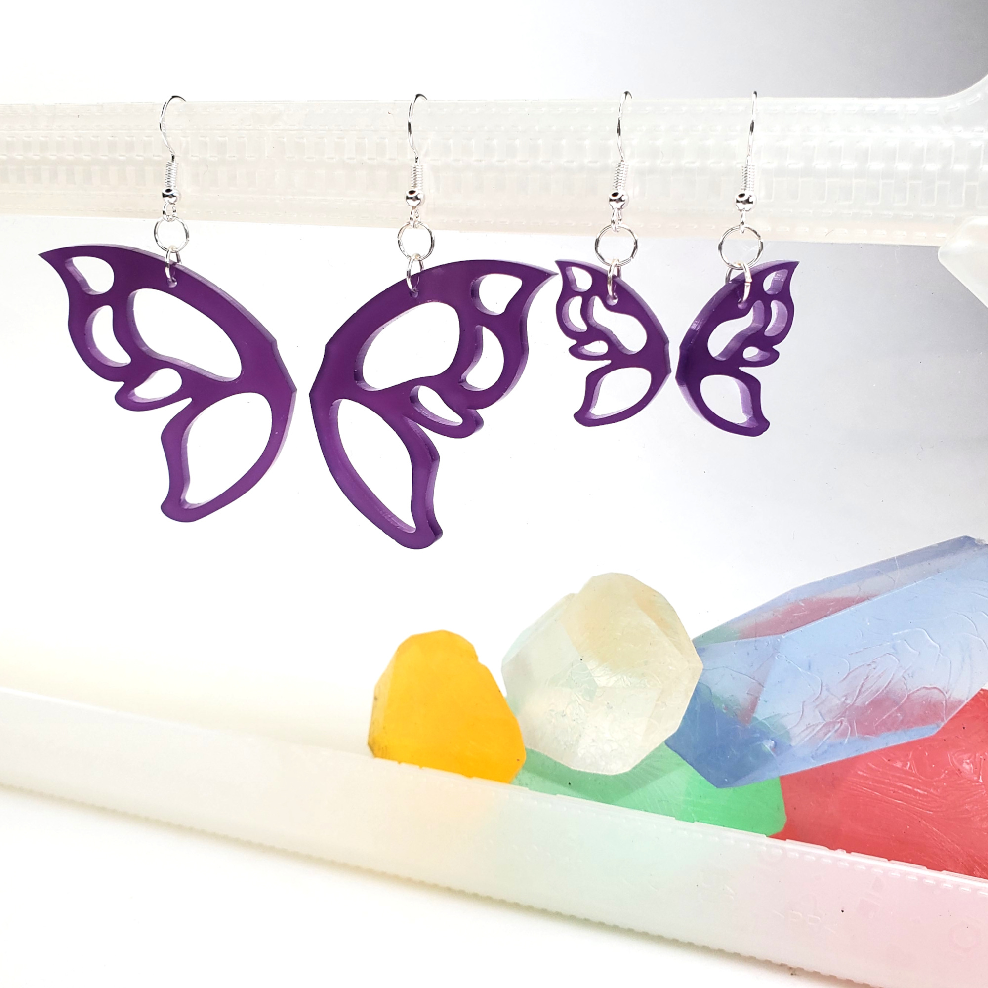 Soft Lavender Purple Butterfly Earrings, Purple Heart Crystal Earrings,  Romantic Butterfly Dangle Earrings, Statement Butterfly Earrings - Etsy | Purple  jewelry, Butterfly earrings, Pink heart earrings